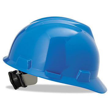 MSA V-gard Hard Hats, Ratchet Suspension, Size 6 1-2 - 8, Blue freeshipping - TVN Wholesale